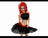 Rose mini dress black