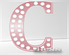 H. Pink Marquee Letter C