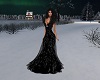 winged black gown