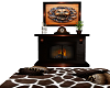 Animal print fireplace