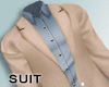 Suit, Top, Tan
