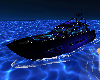 luxury blue boat