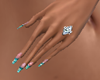 [A] Teal French Nail
