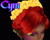 Cym Red Floral Hair
