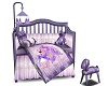 PURPLE CAMO BEAR CRIB