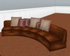 [0S] Brown Leather Couch