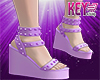 K- Boho Wedges Purple