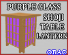 Violet Glass Lamp Table
