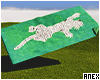 ♚ Leopard Rug Green