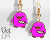 Duckling Magenta Earring