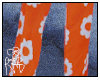 [r.] orange daisy pants