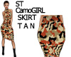 ST CamoGIRL SKIRT TAN