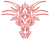 Red Tribal dragon head