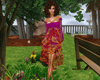 Pink Flower Print Dress