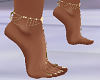 Gold Anklets Bare Feet