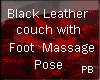 (PB)Black Leather Couch