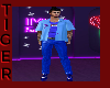 BLUE LEATHER PANTS 25