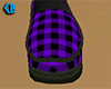 Purple Slippers Plaid F