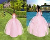 pink wedding gown