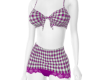 Purple Plaid Skirt/Top S