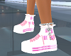 Pink plaid sneakers