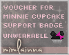 3k Minnie Cupcake Badge