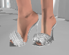 SC fluffy heels white