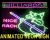 (J) Neon Billards Sign