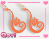 Cats Coral Earrings