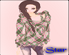 Green Pink Plaid Hoody