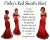 Pinkys Red Sheath Skirt