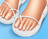 "H" B White Sandals