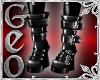 Geo Punk Boots Black