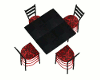 4 Red & Black Club Chair