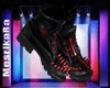 Red Black Spiked Boots