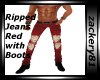Red Ripped Jean/Boots