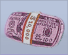 pink money clutch