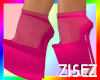 !Pink Sexy Sheer Heels