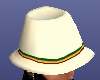 white lackluster hat