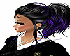 black & Purple ponytail