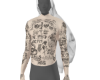 casaco branco com tatto
