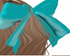 blue teal bow
