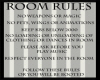 Room Rules Sign