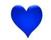 Blue Heart Decal