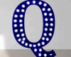 Anim Blue Letter Q Sign