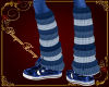 SE-Blue striped Leg Warm