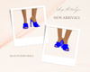 blue puffer heels