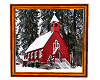 Red Church in Snow
