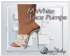 M White Lace Pumps