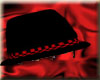 red &black hat